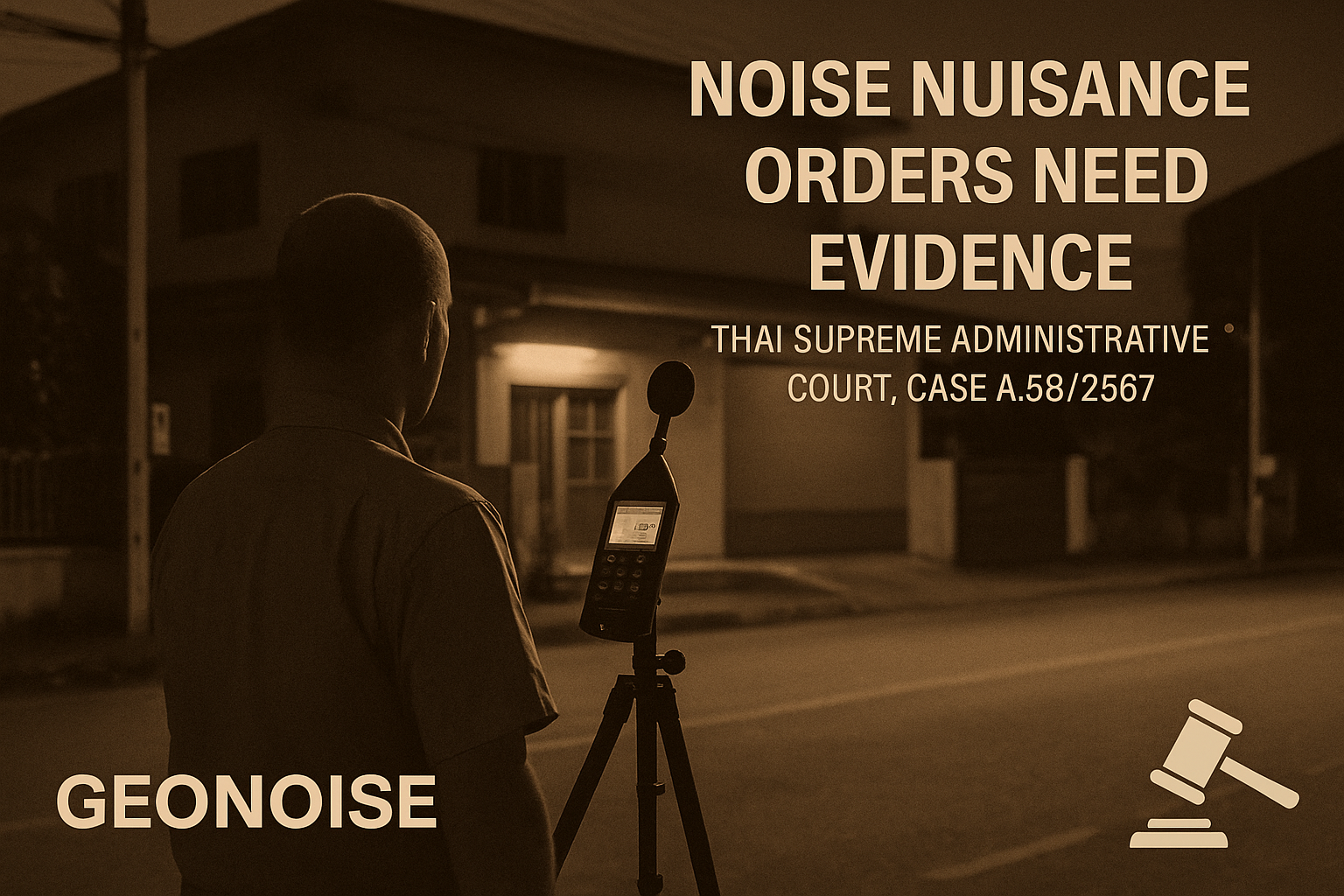 Noise Nuisande orders need evidence